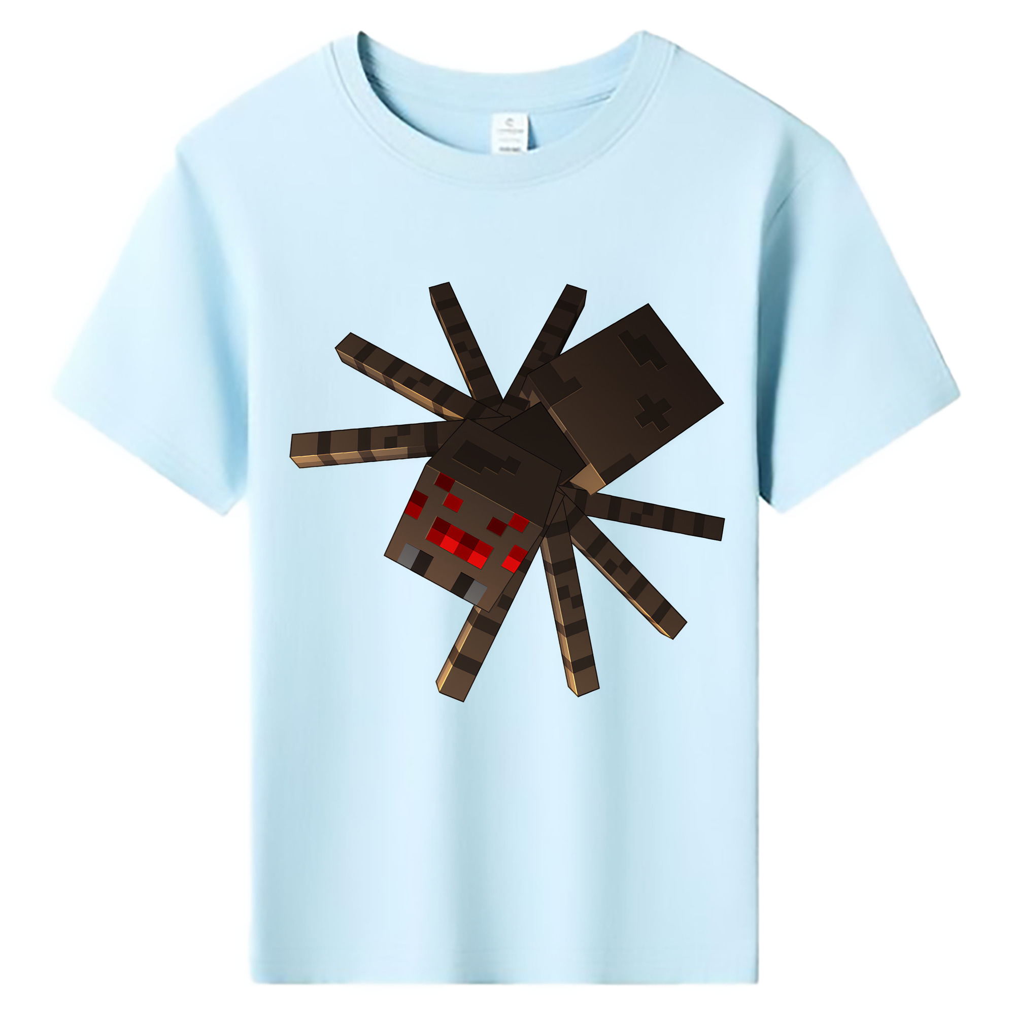 （画像用） マインクラフト ブロックの世界 Minecraft MC Block world 綿100％キッズTシャツ（フロントプリント）